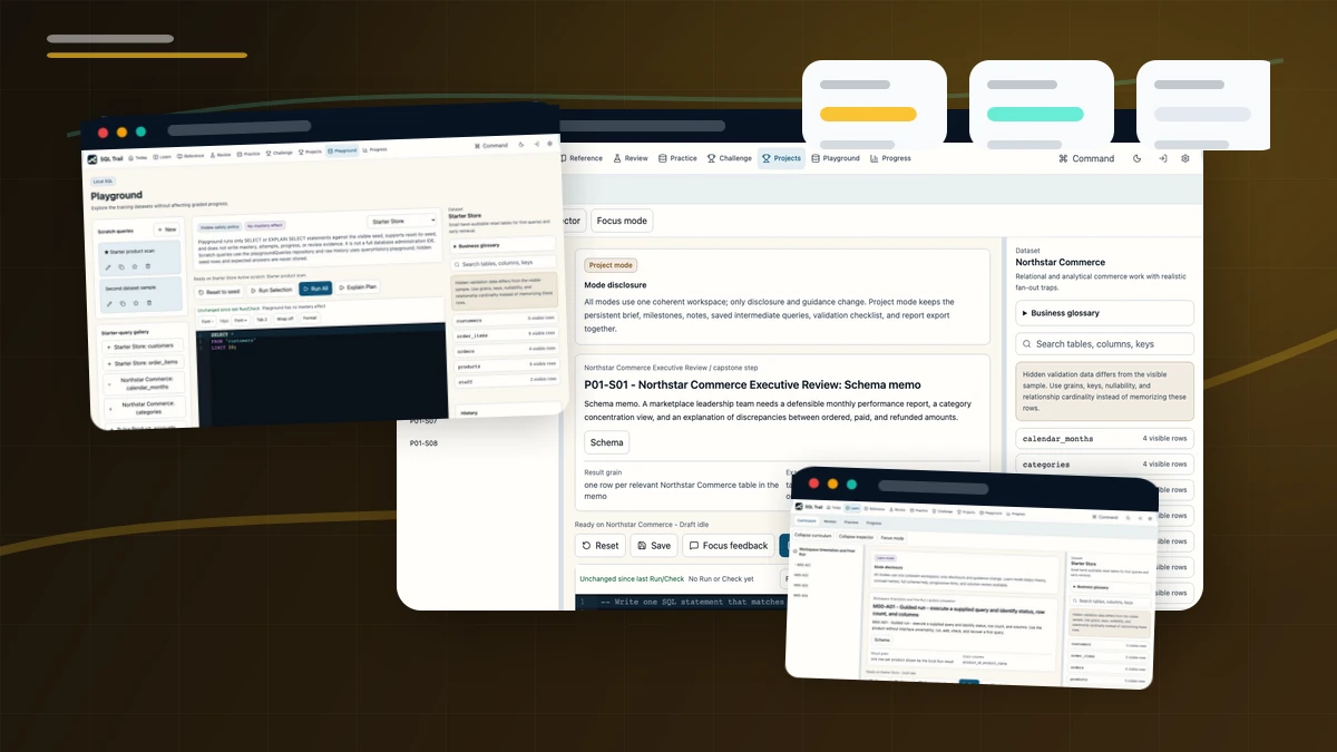 Northstar Commerce Executive Review SQL Trail project workspace cover graphic.