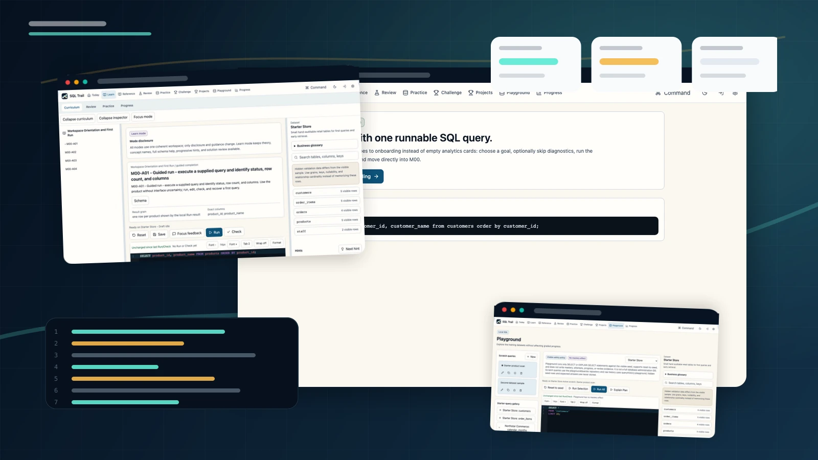 SQL Trail product workspace for methodology, local execution, and privacy model pages